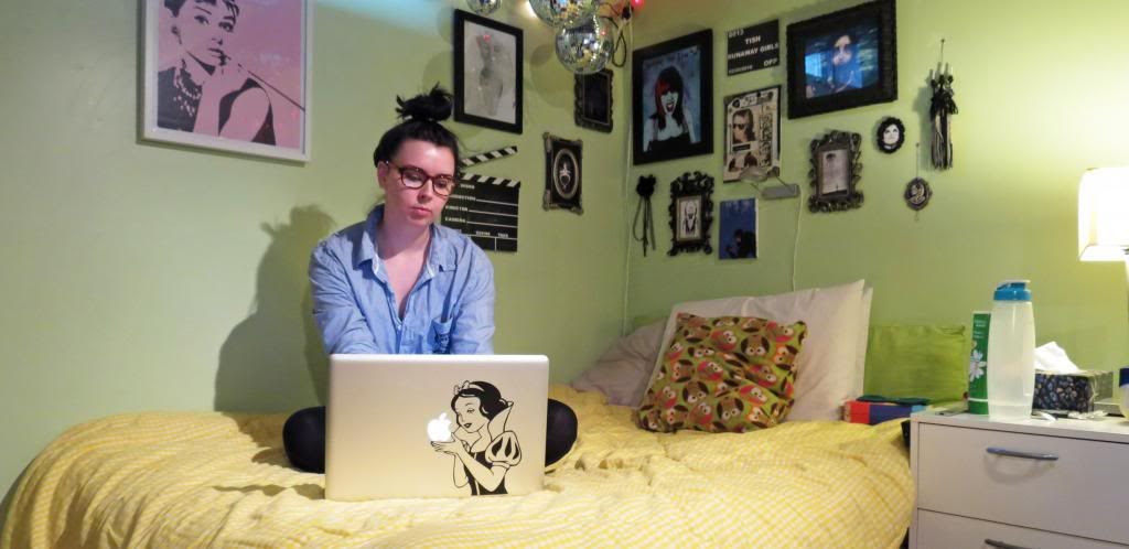 Tish Chambers Sitting On My Bed Writing On My Laptop Am I
