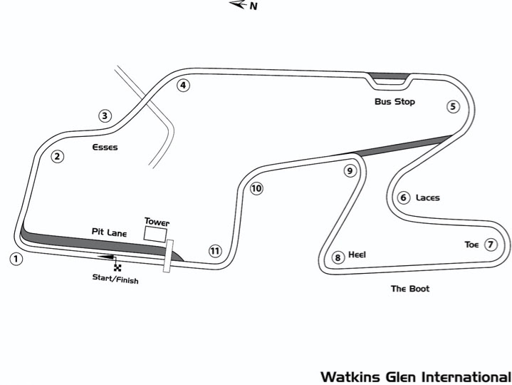 Watkins Glen Race Track Map Maps For You