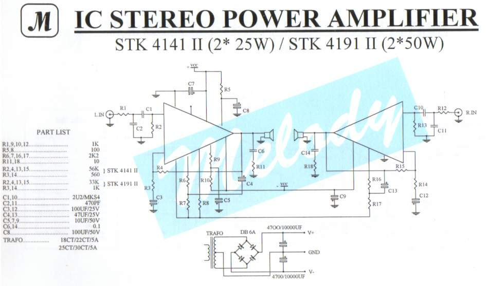 Stk4141 Amplifier Circuit Diagram - Circuit Diagram Images