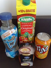 Avalle Gazpacho, TriNaranjus, Goshua Arroz con Leche, and Te Blanco