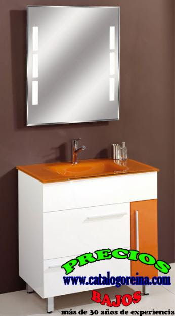 Bano Naranja Y Blanco