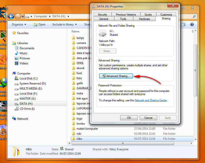 Panduan Pemula Cara Sharing File/Folder dan Drive di ...
