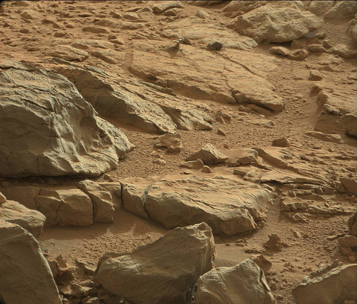 File:A shiny-looking Martian rock.jpg