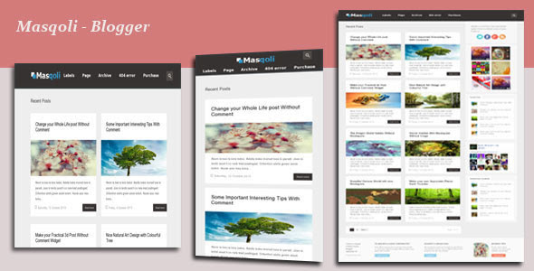 Masqoli - Themeforest Responsive Blogger Template