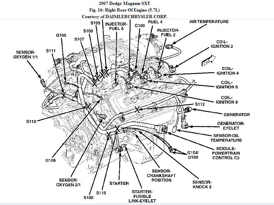 2008 Dodge Magnum Engine Diagram