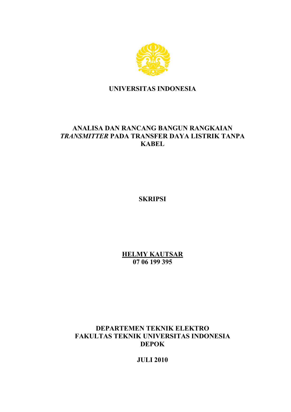 Judul Skripsi Elektro Telekomunikasi Pejuang Skripsi