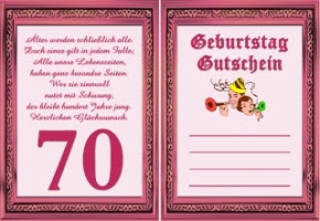 Zum 70. Geburtstag Oma geburtstagssprüche für karten