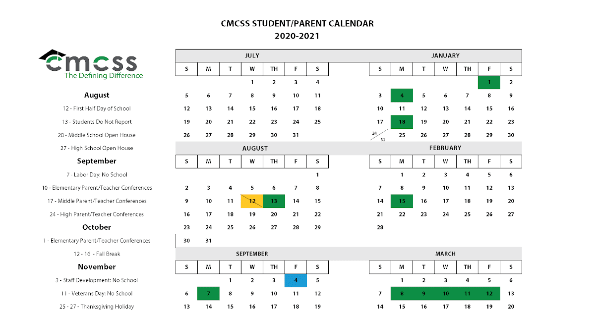 Cmcss 2022 Calendar