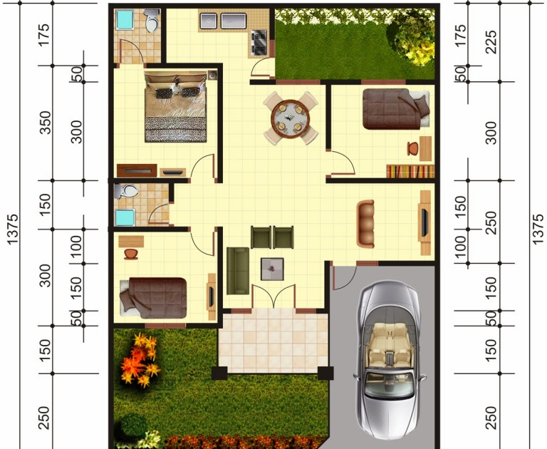 Desain Contoh Denah Rumah Mewah | Denahose