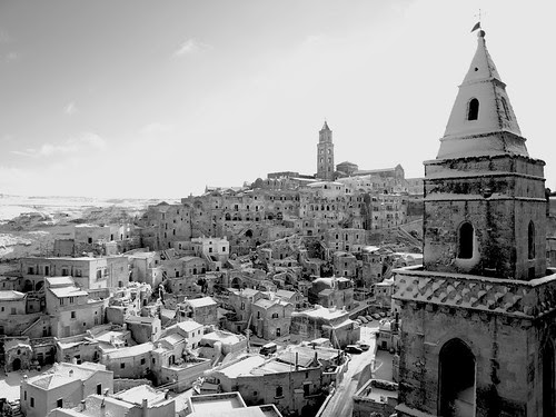 Matera: Neve in Black & White