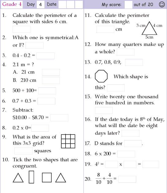 Mental Math Multiplication Worksheets Grade 4 - Wendy Carlson's