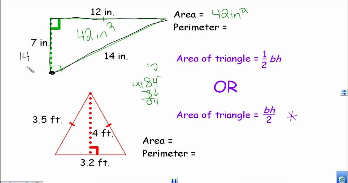 Formula Area Triangle - Math Formulas