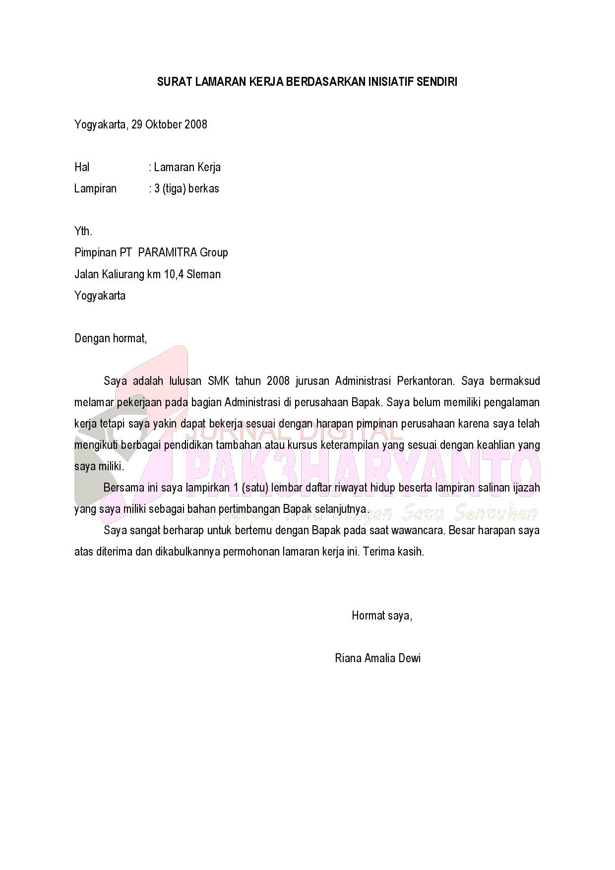 Contoh Surat Lamaran Avsec Paling Baru Standar Format Sni
