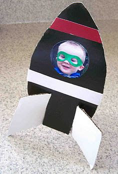 DIY Cardboard Rocket ship...perfect for crafting with kids, or giving away as a valentine "Hope your Valentine's Day is a Blast!"
