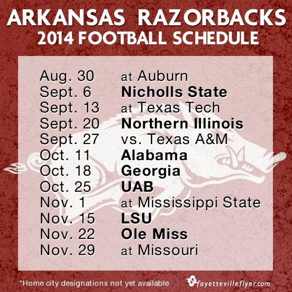 Arkansas Razorback Football Schedule 2021 : University Of Arkansas Releases 2021 Football Season