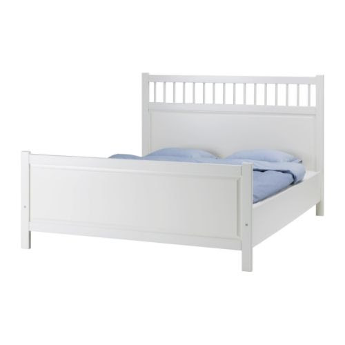 HEMNES Sängstomme vit Längd: 207 cm Bredd: 170 cm Höjd fotgavel: 69 cm Höjd huvudgavel: 121 cm Madrasslängd: 200 cm Madrassbredd: 160 cm