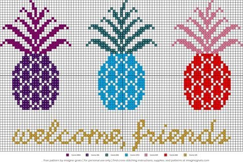 Free Pineapple Cross Stitch Pattern