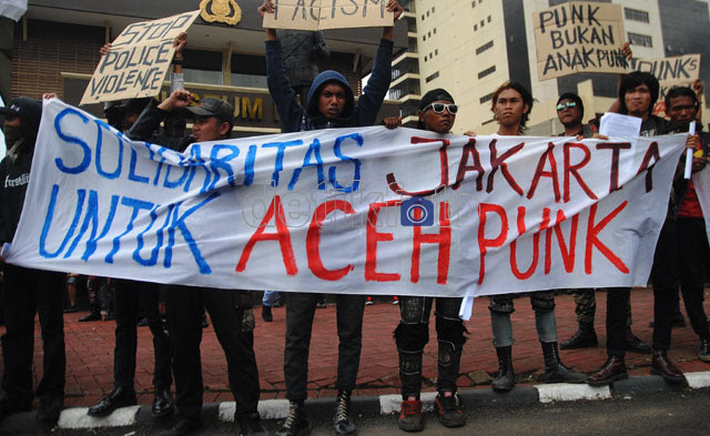 Aksi Solidaritas untuk Punk Aceh