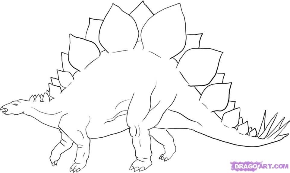 Malvorlage Dinosaurier Stegosaurus - Ausmalbild Stegosaurus