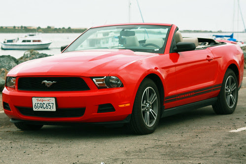 red mustang convertible