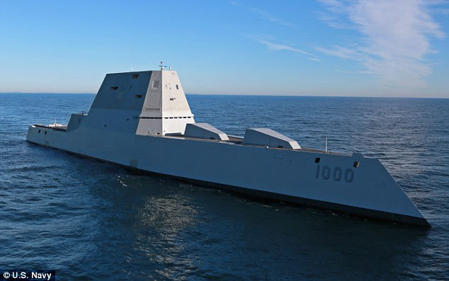 Experts say the move has already begun in many ways, with newer warships like the USS Zumwalt (pictured) designed to be manned by half the crew of previous destroyers, and Navy researchers experimenting with ‘ghost fleets’ of underwater drones