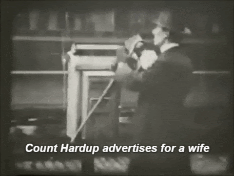 Count Hardup advertises for a wife