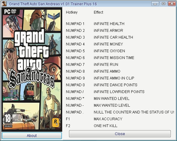 Awesome Files Of Mine GTA SAN ANDREAS CHEATS PC INFINITE HEALTH