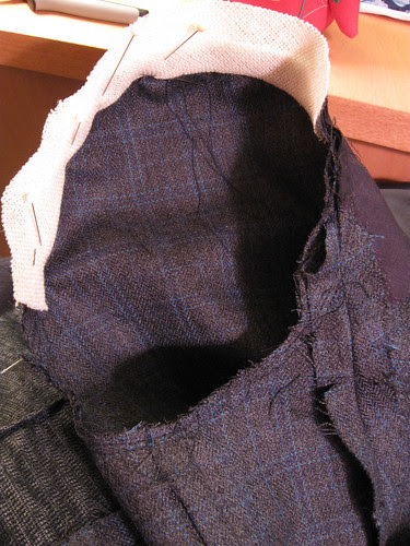 Stitching sleeve head grey jacket