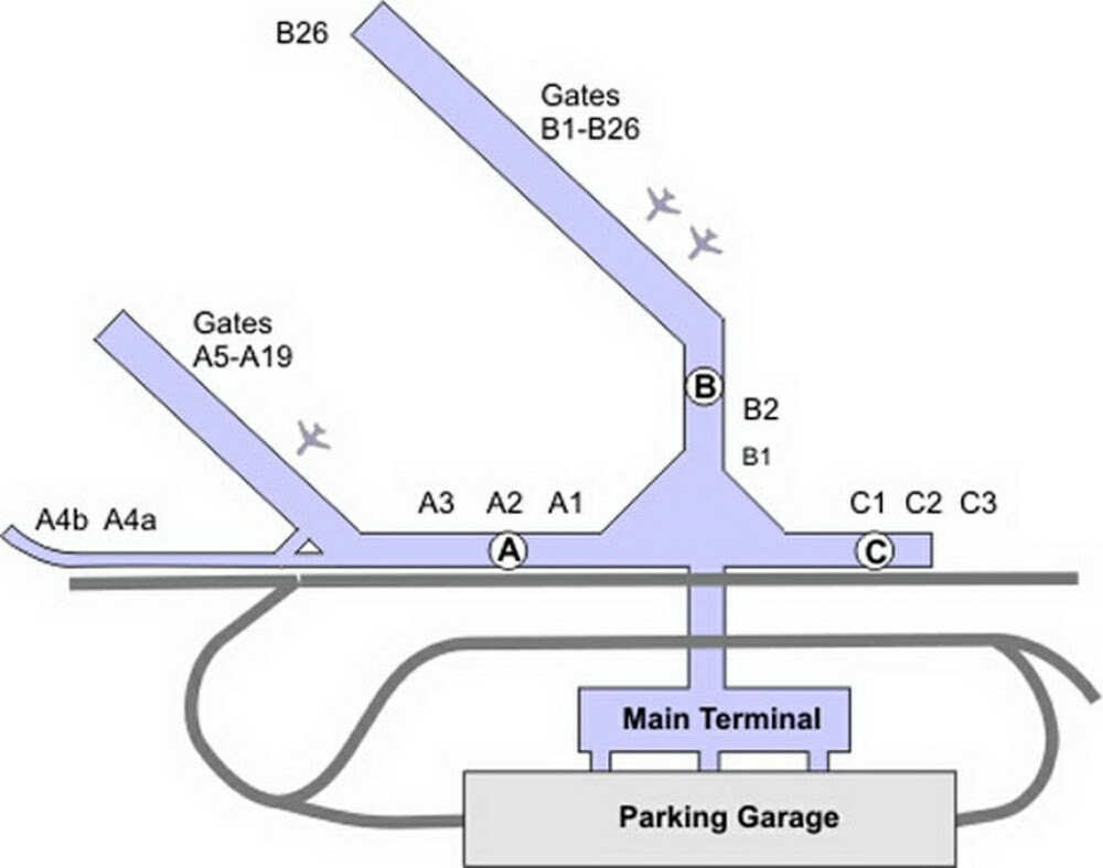 Midway airport map
