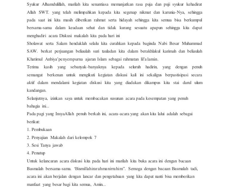 Contoh Moderator Presentasi Singkat Guru Oke