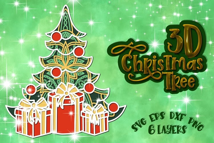 3D Layered Christmas Svg Design - Free Layered SVG Files - Download 3D