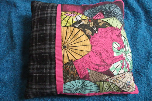 Raspberry Unicorn Pillow