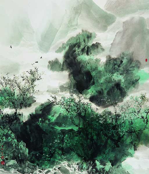 Pear Flower Brook, SONG Yügui, 53 x 45 cm