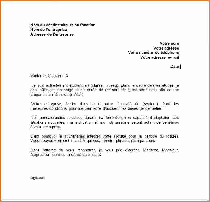 Lettre De Motivation Pour Stage De 3eme A L'hopital