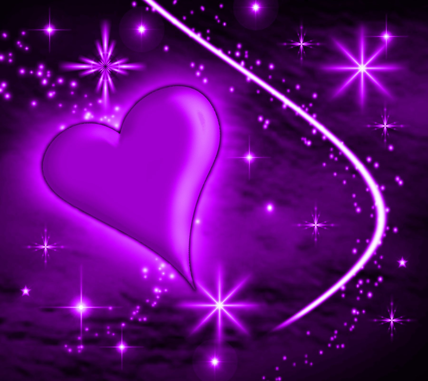 Purple Heart With Plasma Stars Background 1800x1600 ...