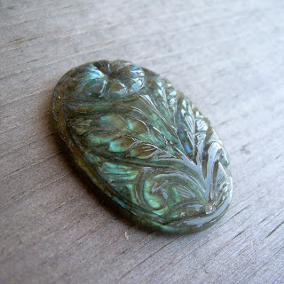 carved labradorite cab