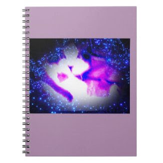 snowshoe kitty toxic purple double vision spiral note book