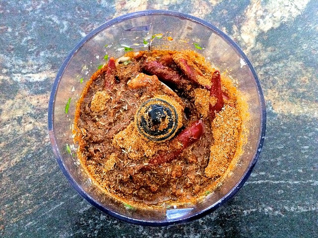 Curry Ingredients in Blender