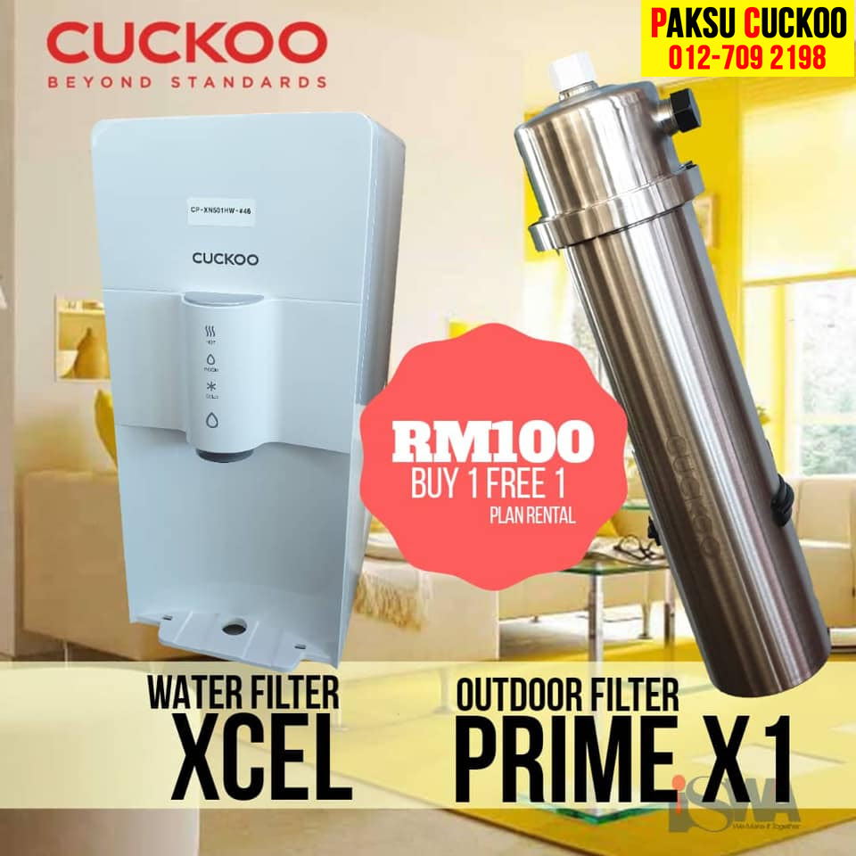 promosi terkini dari cuckoo 2019 beli penapis air xcel water filter dapat penapis air luar rumah di putrajaya cuckoo prime x1 secara percuma