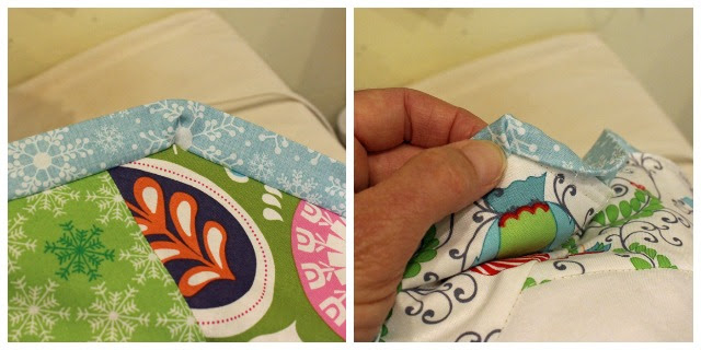 mitered corners front and back