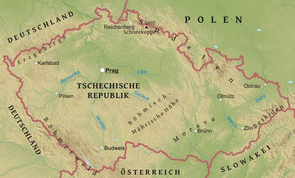 Karte Tschechien | Karte