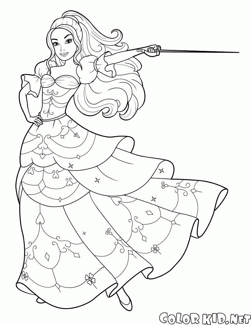 Coloriage Barbie Et son Chien Haut Coloriage HDImages et Imprimable