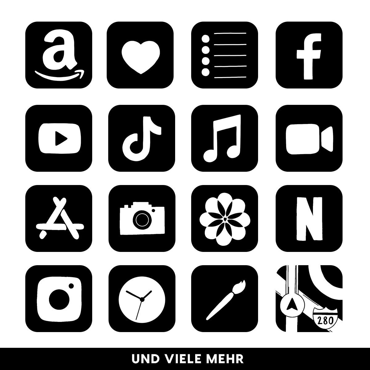 Black And White Iphone App Icons Ios 14 / Ios 14 Minimal Black White