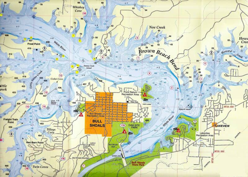 Table Rock Lake Depth Map Draw A Topographic Map