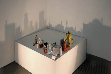 shadow art city scene