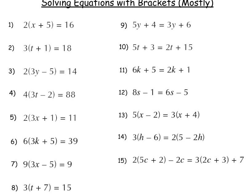 algebra worksheet: NEW 9 ALGEBRA WORKSHEETS EXPANDING BRACKETS