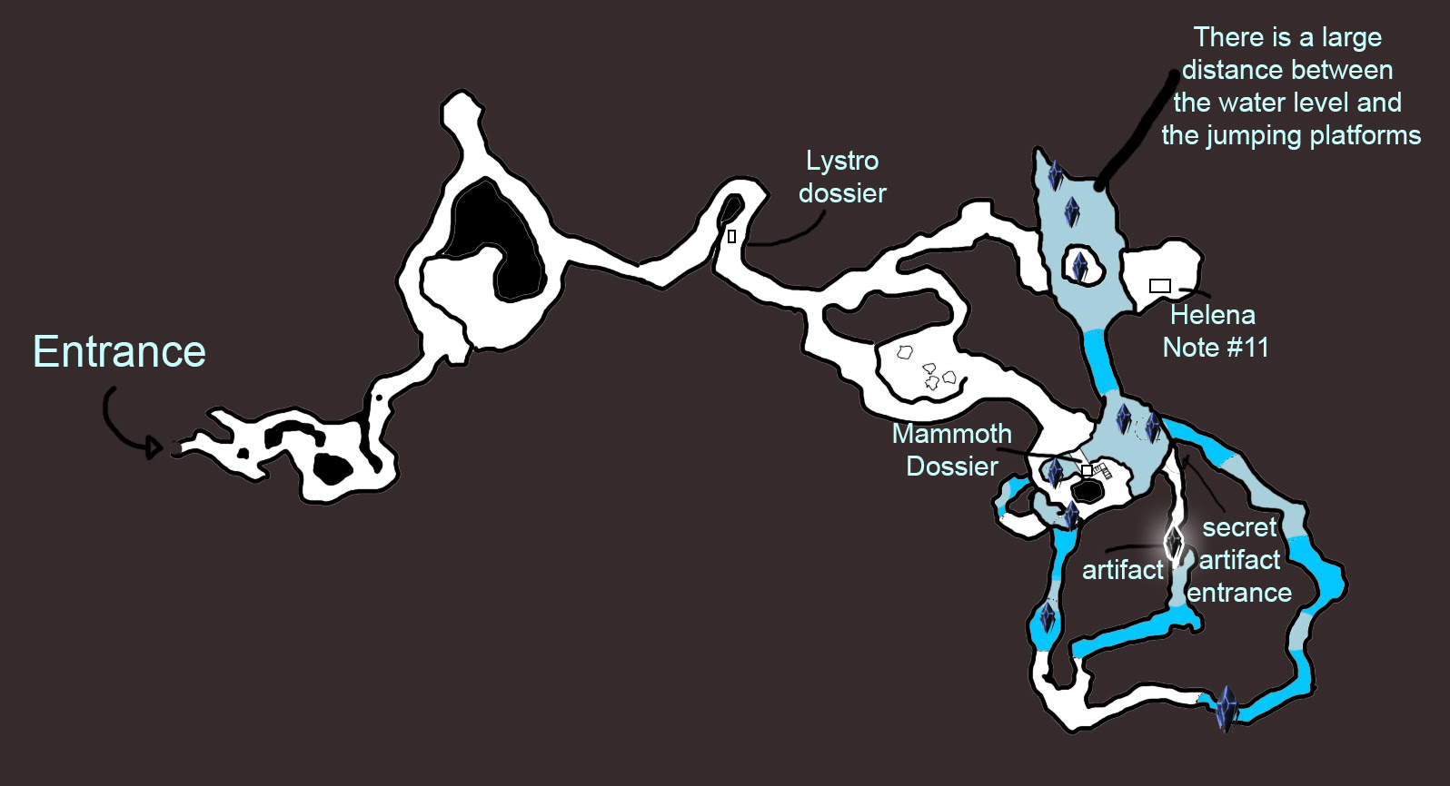 Карта центральной пещеры АРК