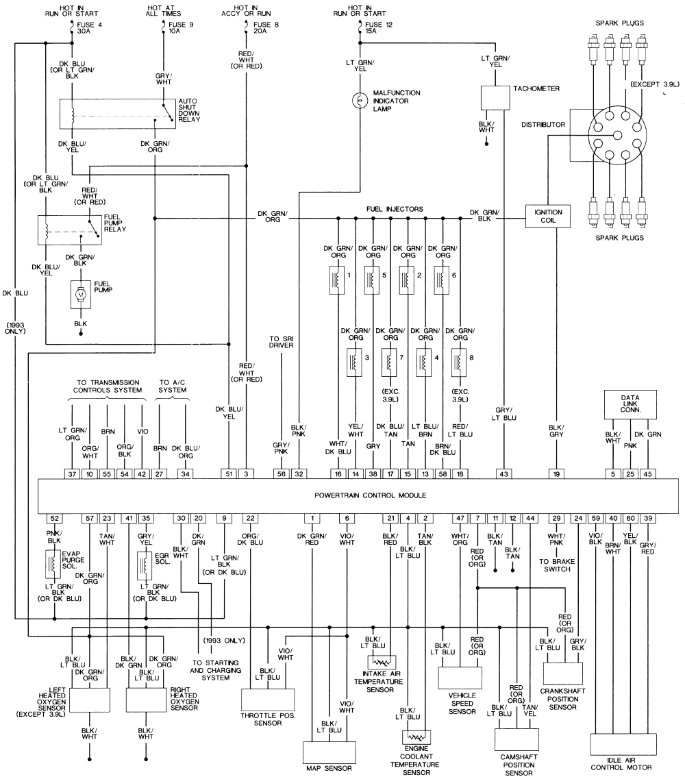 1993 Dodge Engine Diagram