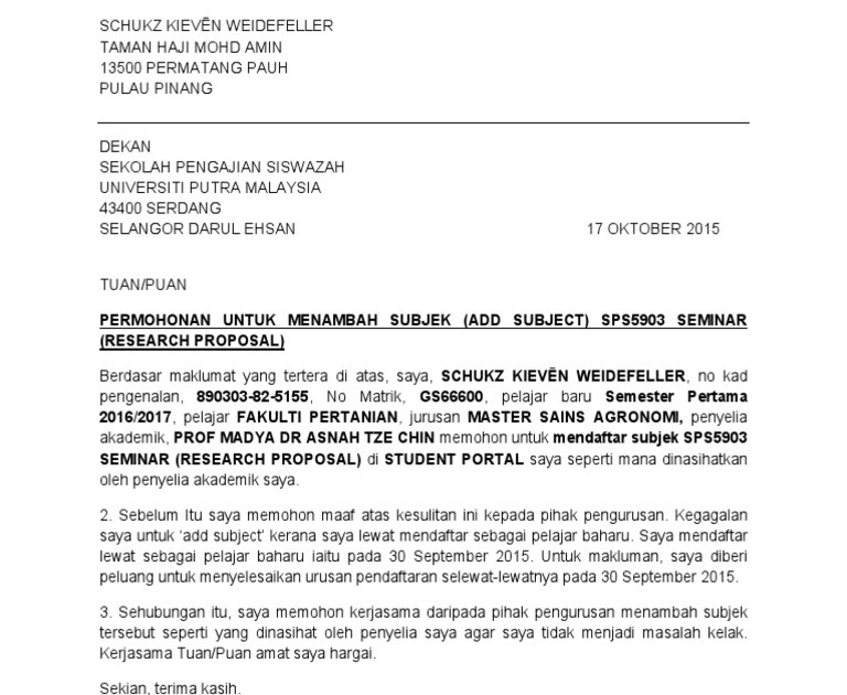 Contoh Surat Rasmi Permohonan Sijil Hilang - URasmi