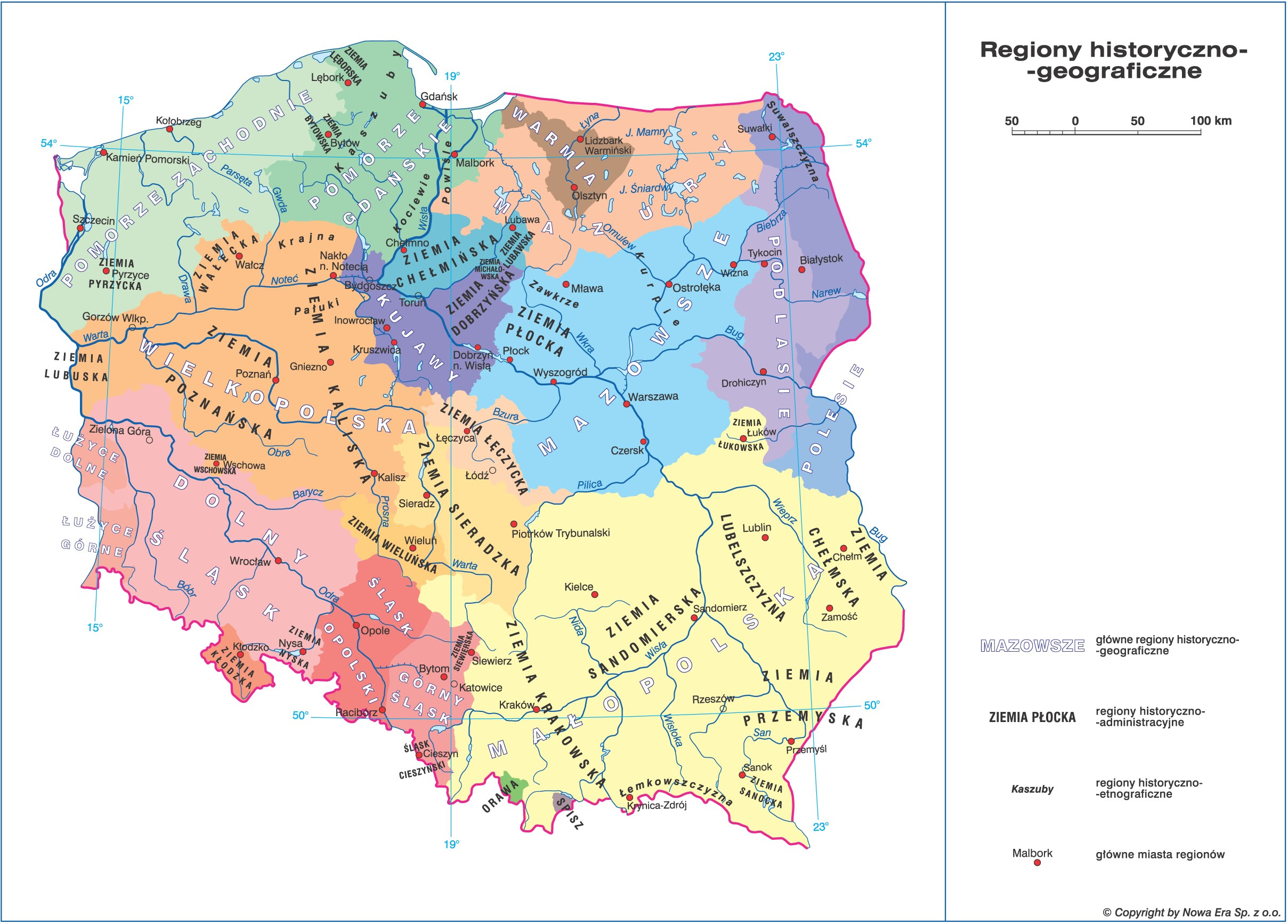 Polozenie I Granice Polski Kartkowka Mapa Polski Regiony | Mapa
